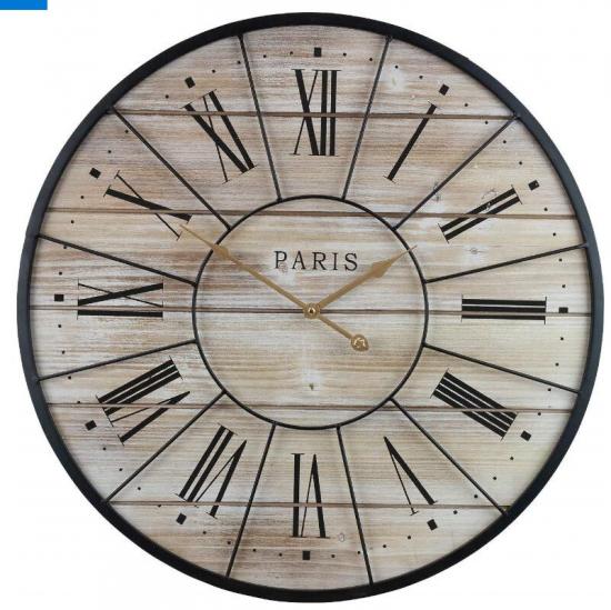 Antique wooden metal clock